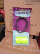 Box of 24x 4piece cycle reflector sets, new