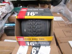 Box of 2x Bell 16" Kids Bike tyres, new and boxed