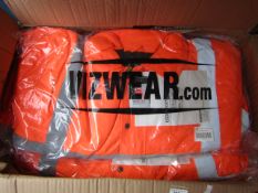 Viz Wear Orange Hi Viz jacket, new 4XL