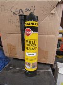 6x 300ml Tubes of Stanley Interoer and exterieor multi Purpose White Sealant, new