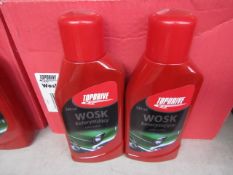 Box of 6x 500ml bottles of Top drive car polish, new