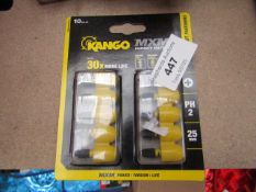 A Pack of 10 Kango MXM Impact rated PH2 driver bits, new in rubber holder.