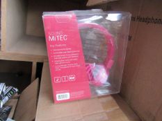 5x Sound MiTEC headphones, new and packaged.