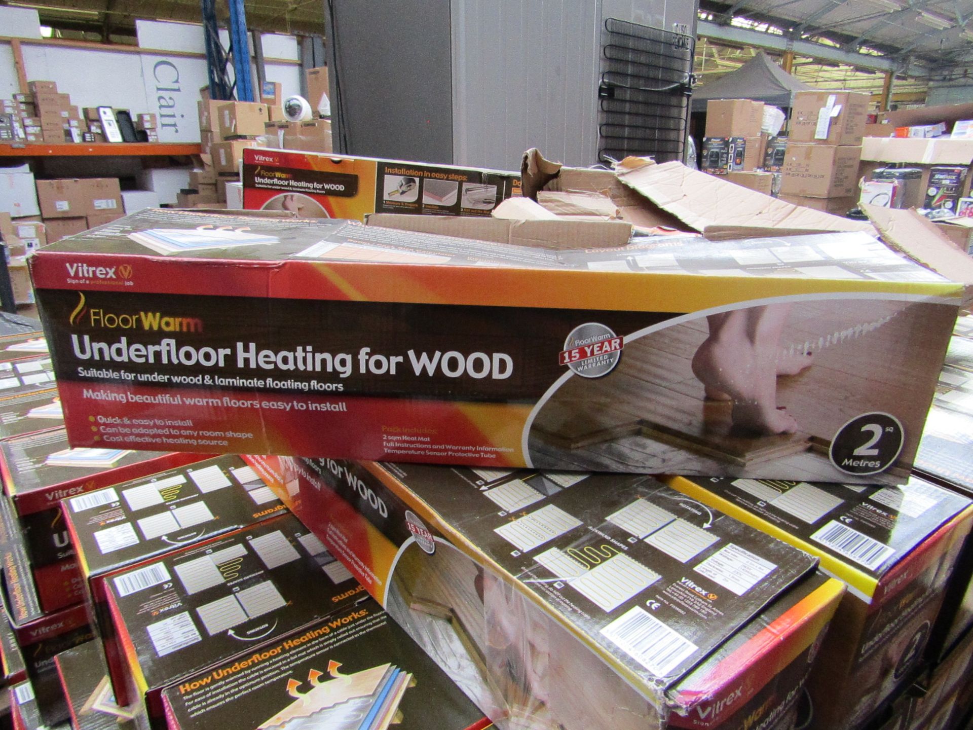 Vitrex Floor Warm 2m2 underfloor heating for wood, new and boxed.