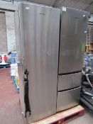 Smeg tall freestanding fridge, tested working but has a small dent on the front. RRP Circa £699.99