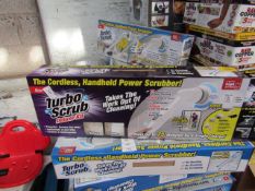 | 1X | TURBO SCRUB deluxe kit CORDLESS HAND HELD POWER SCRUBBERS | UNCHECKED AND BOXED | SKU