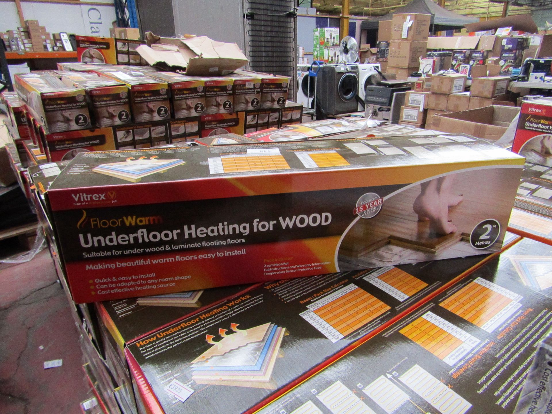 Vitrex Floor Warm 2m2 underfloor heating for wood, new and boxed.