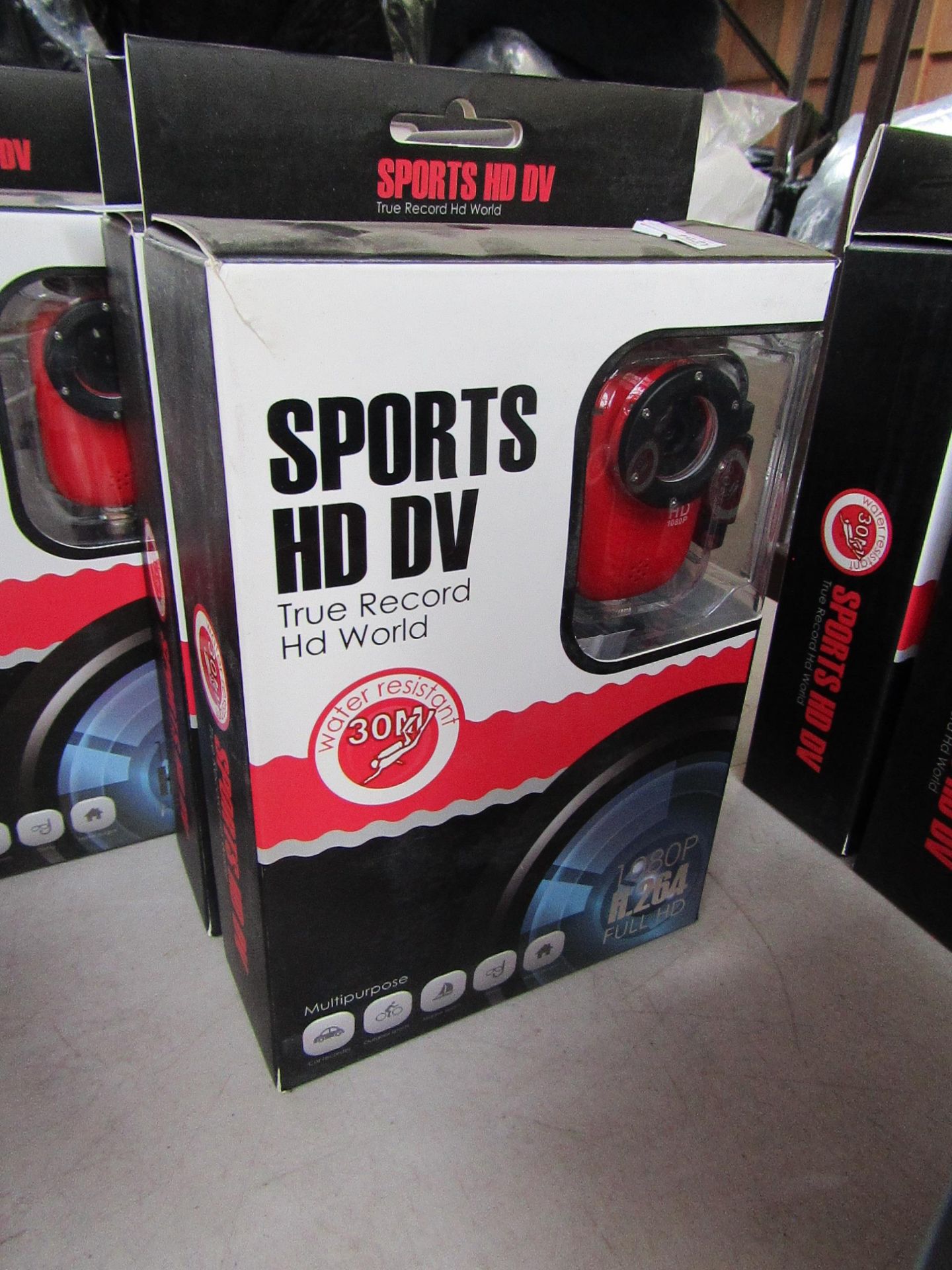 Sports HD DV True Record HD World 30m water resistant full HD 1080p action camera, tested working