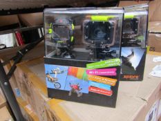 Xplore XPC-A112W Full HD 1080p WiFi all round action camera, includes 10x accessories and includes