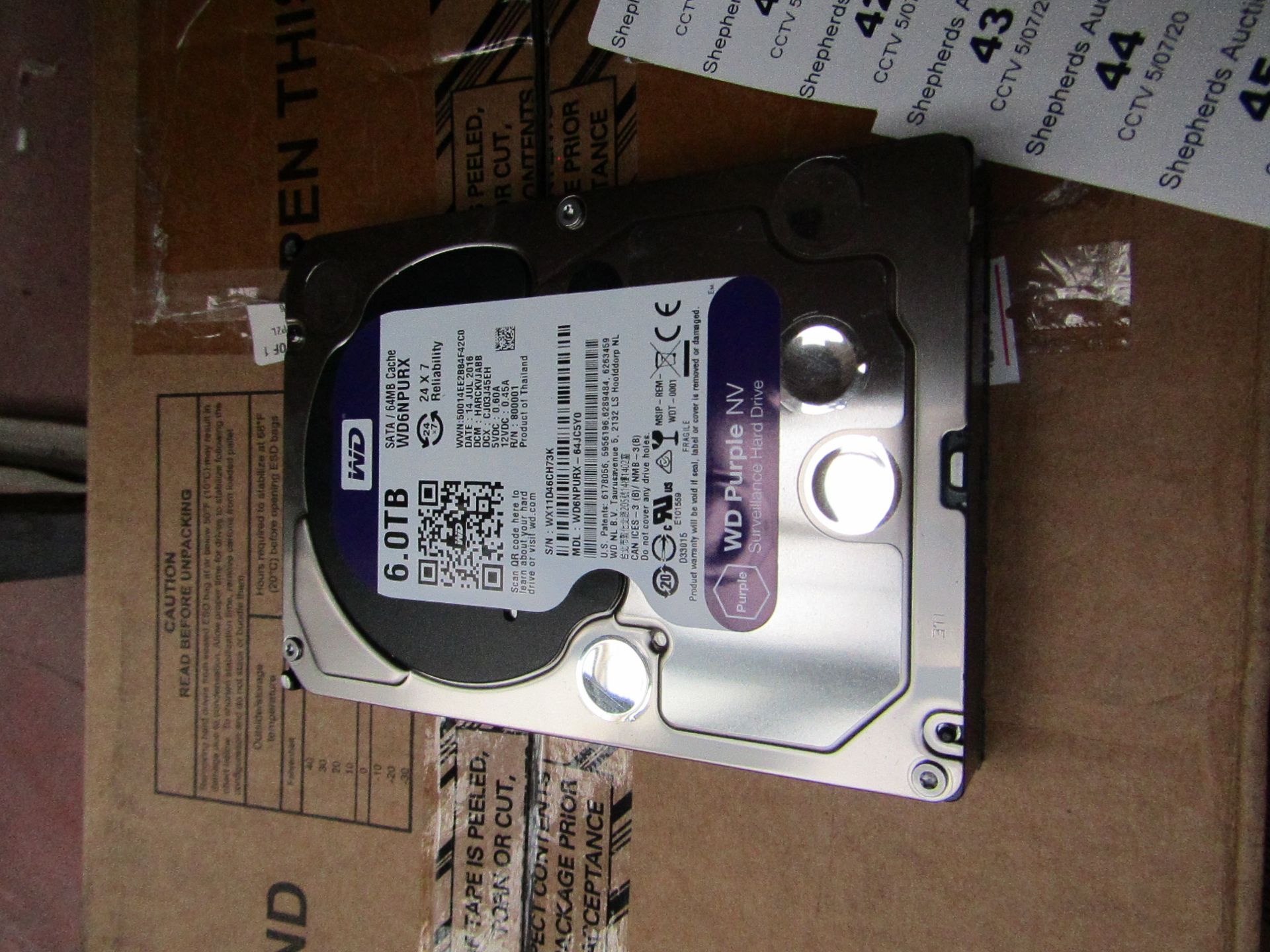 Western Digital 6TB hard drive, tested working.