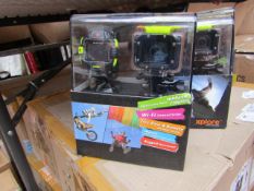 Xplore XPC-A112W Full HD 1080p WiFi all round action camera, includes 10x accessories and includes