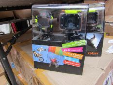 Xplore XPC-102W Full HD 1080p WiFi all round action camera, includes 10x accessories and includes