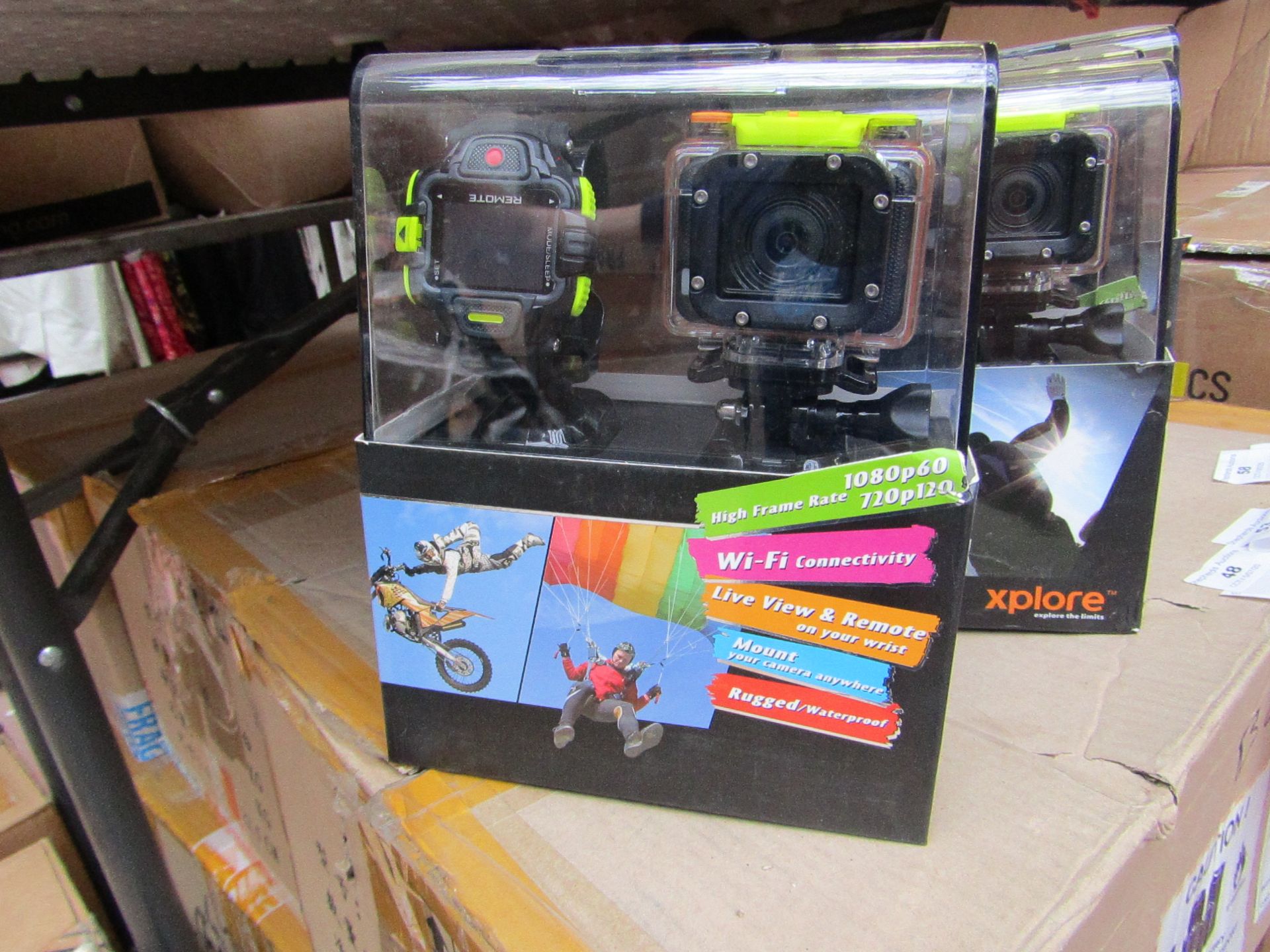 Xplore XPC-102W Full HD 1080p WiFi all round action camera, includes 10x accessories and includes