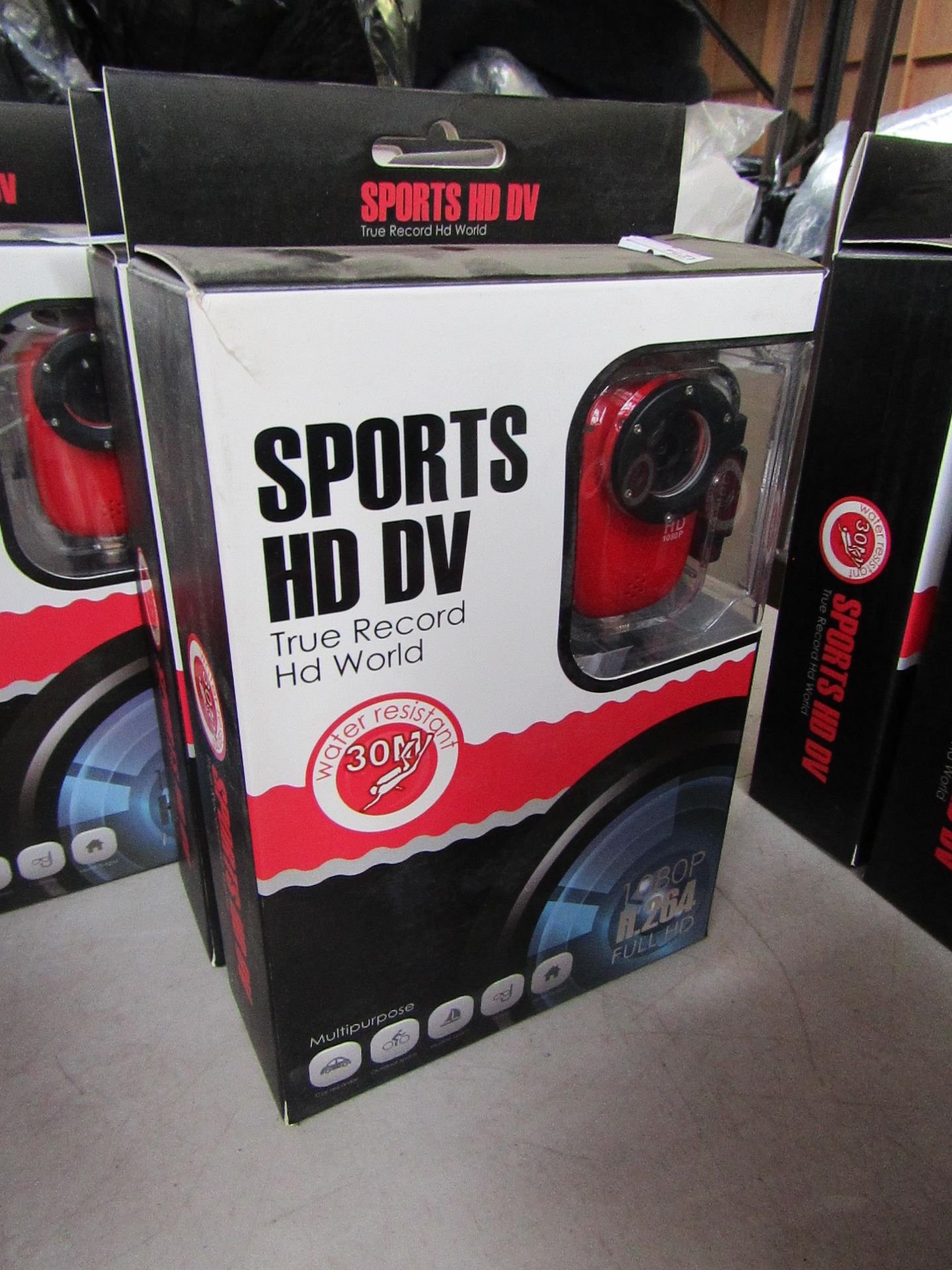 Sports HD DV True Record HD World 30m water resistant full HD 1080p action camera, tested working