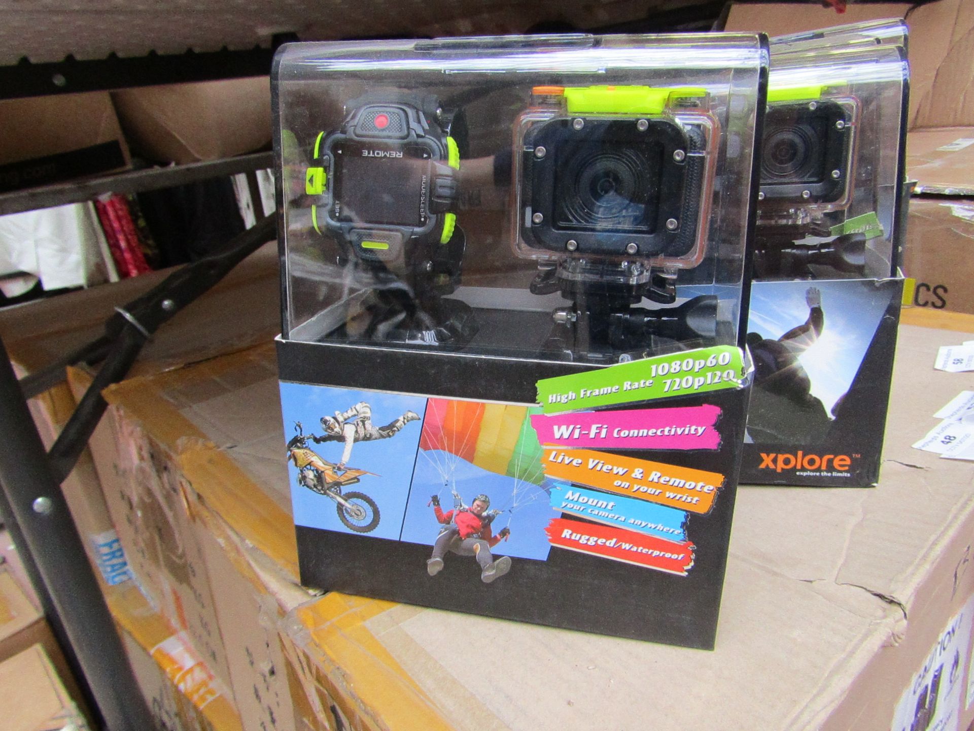 Xplore XPC-102W Full HD 1080p WiFi all round action camera, includes 10x accessories and includes