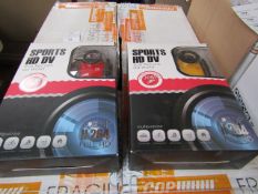 2x Sports HD DV True Record HD World 30m water resistant full HD 1080p action camera, tested working