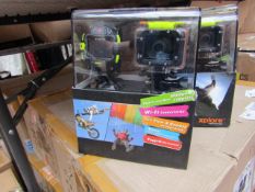 Xplore XPC-102W Full HD 1080p WiFi all round action camera, includes 10x accessories and includes