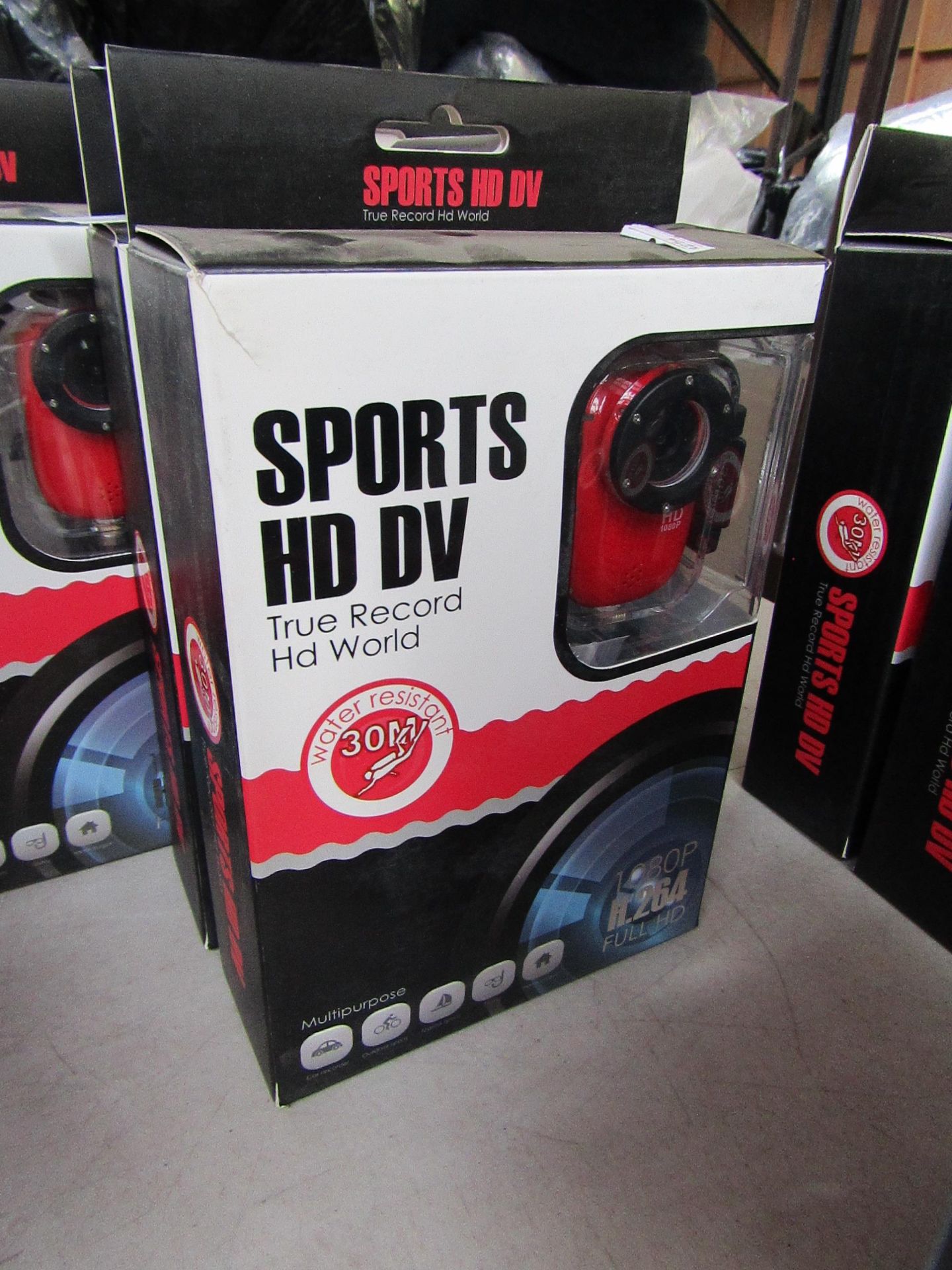 Sports HD DV True Record HD World 30m water resistant full HD 1080p action camera, tested working