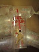 l2 x  Me Up Plastic Glasses with Straws RRP £8 each new