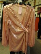 Misguided Pink Sequin Dress size 8 new with tag