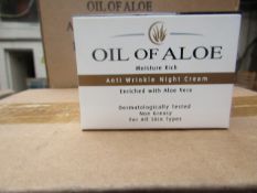 12 x Oil of Aloe 50ml  Anti Wrinkle Night Cream Enriched with Aloe Vera new & packaged