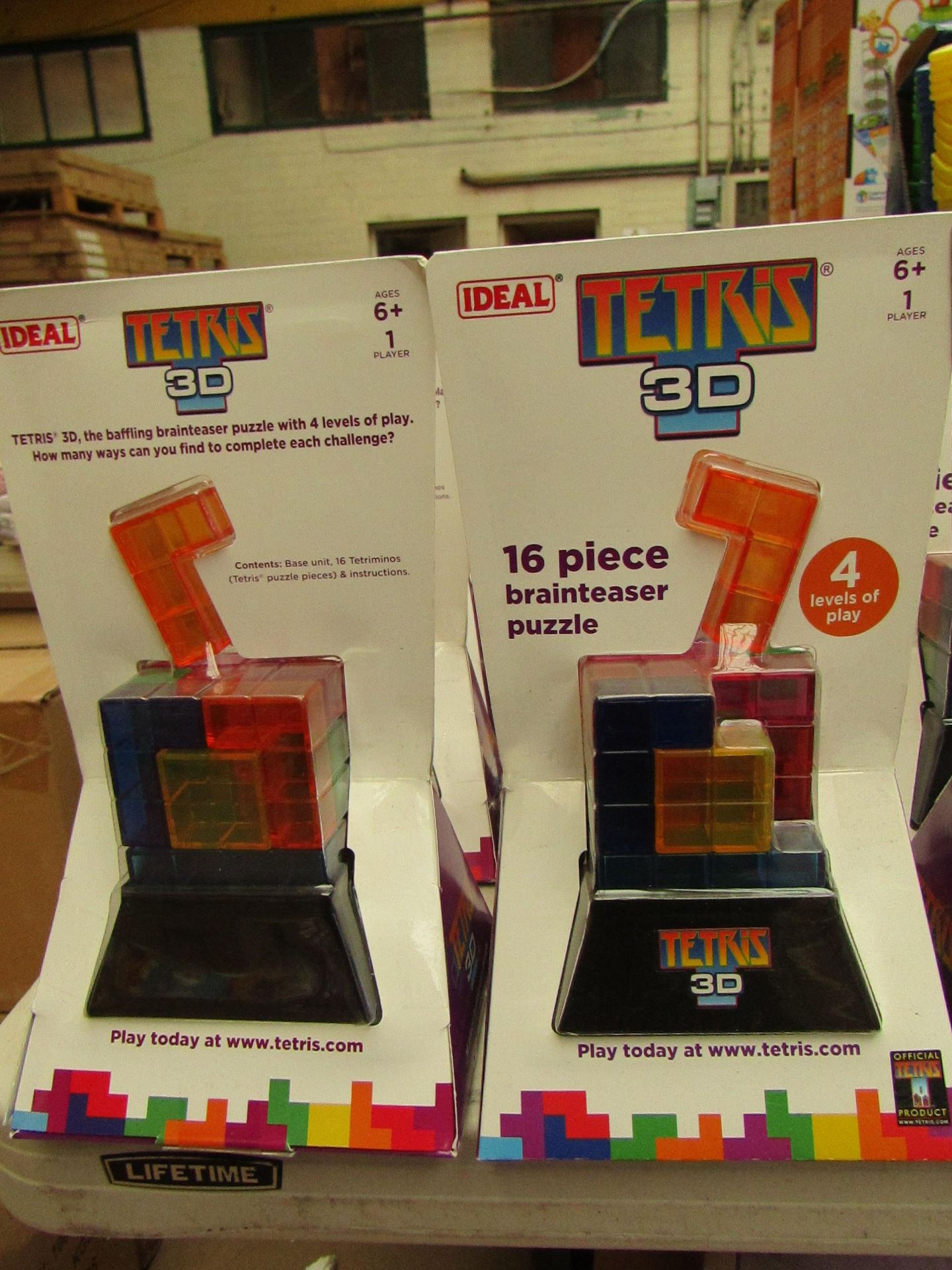 2 x Ideal Tetris 3D 16 Piece Brainteasers new & packaged