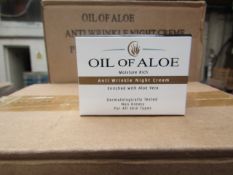 12 x Oil of Aloe 50ml  Anti Wrinkle Night Cream Enriched with Aloe Vera new & packaged