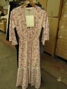 Lipsy Ladies Pink Floral Maxi Dress size 10 with tag