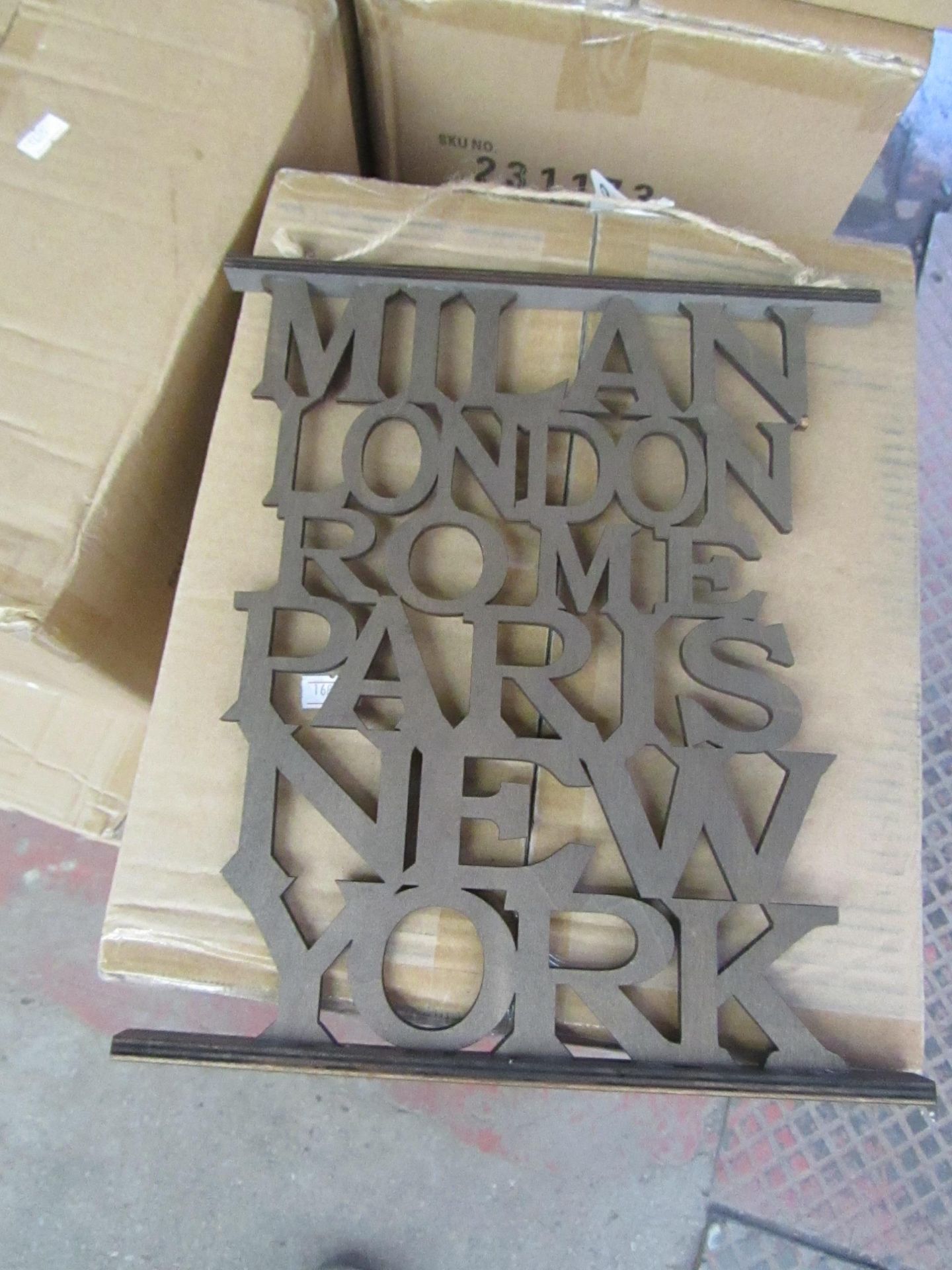 24x Die cut plaque, new and boxed.