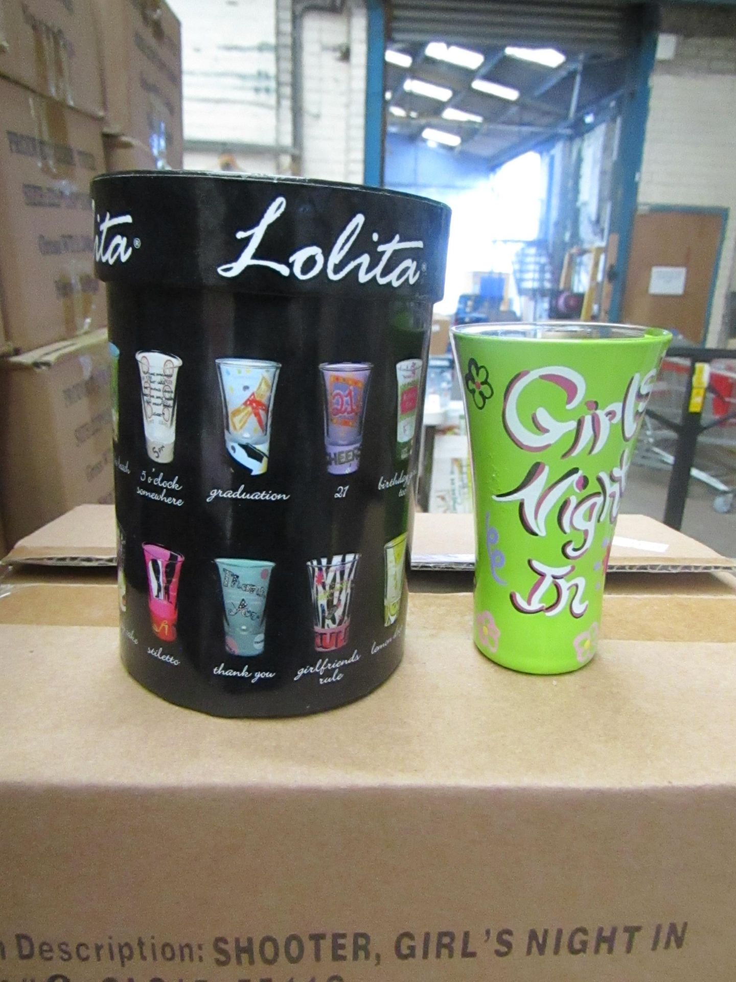 6 x Lolita 2oz Shot Glasses in Gift Box new
