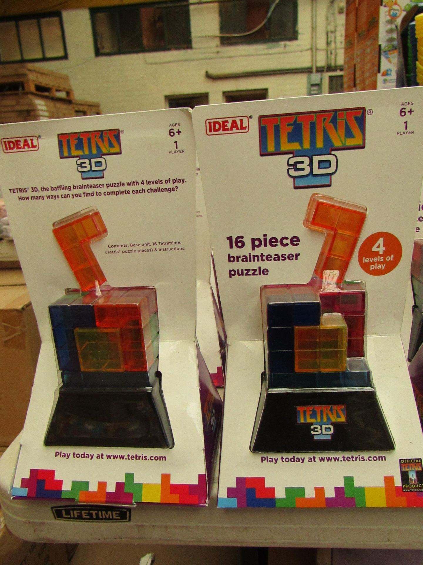 2 x Ideal Tetris 3D 16 Piece Brainteasers new & packaged