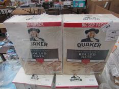 2 x 1.5kg Quaker Wholegrain Rolled Oats. BB 06/03/21