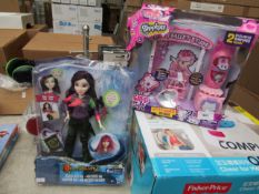 2 items being 1 x Shopkins Kitty Dance School Set packaged & 1 x Disney Decendants 2 Wicked Ways Mal