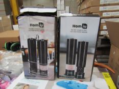 2 x Hom iu electric Salt & Pepper Grinders packaged unchecked