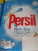 8.385kg Persil Non Bio. 130 washes. Box has split but has been repaired.