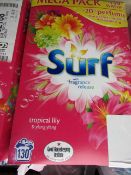 Surf Tropical Lily with Ylang Ylang. 8.385kg.130 Washes. Box Has split but has been Fixed