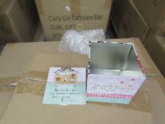 12x Curly Girl Metal Storage tins. New & Boxed