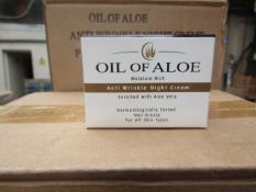 12 x Oil of Aloe 50ml  Anti Wrinkle Night Cream Enriched with Aloe Vera new & packaged