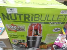 | 1X | NUTRI BULLET 600 SERIES | UNCHECKED AND BOXED | NO ONLINE RESALE | RRP £59.99 |TOTAL LOT RRP