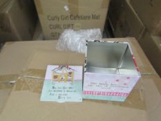 12x Curly Girl Metal Storage tins. New & Boxed