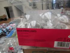 2 x Bulb String Lights 10 LED Battery Operated Lights new & packaged