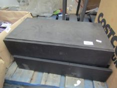 2 x Black MDF Black Wall Mounted Drawers