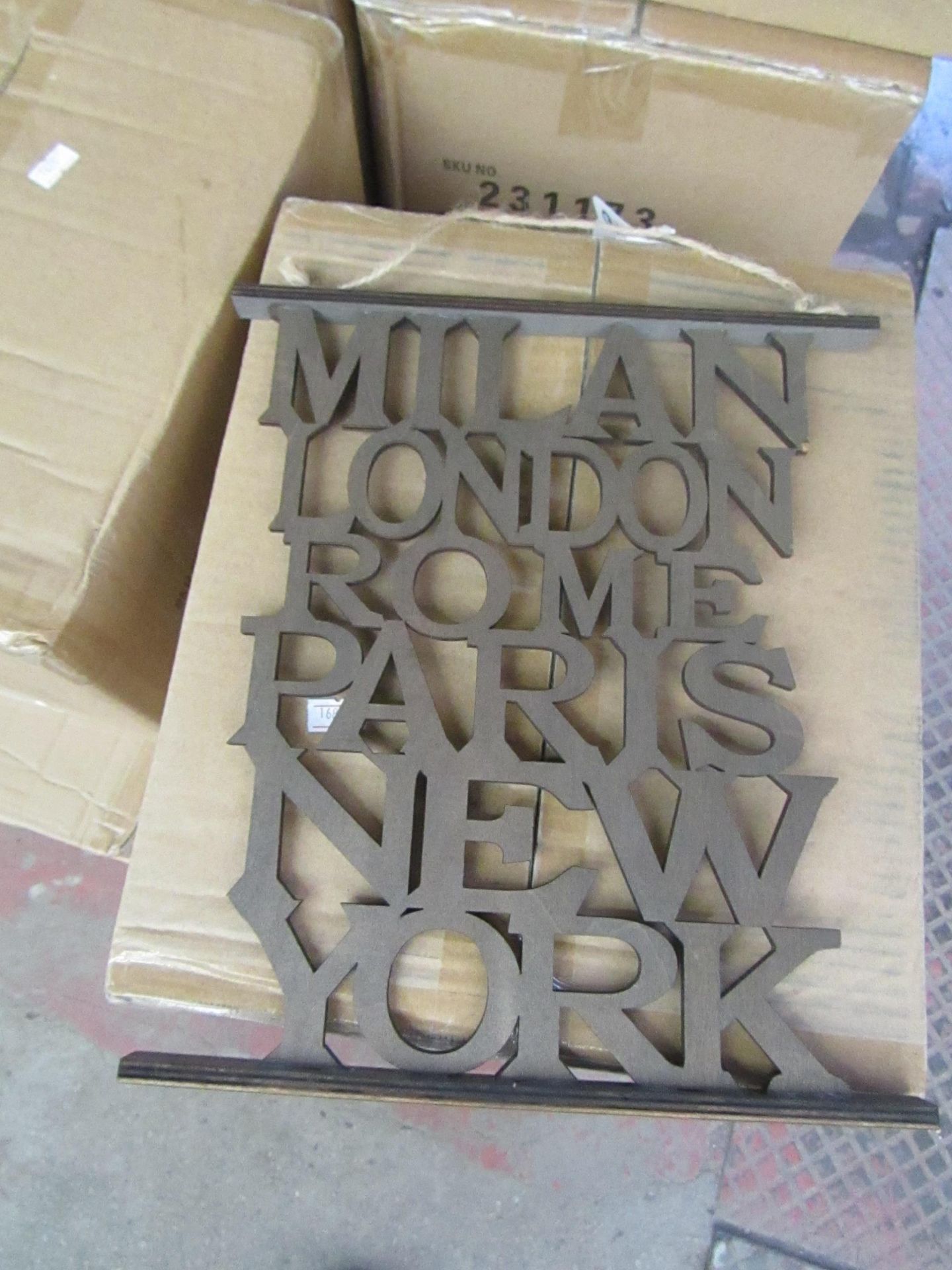 24x Die cut plaque, new and boxed.