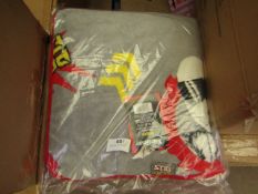 3 x Top Gear Fleece Throw. 120cm x 90cm. New & packaged