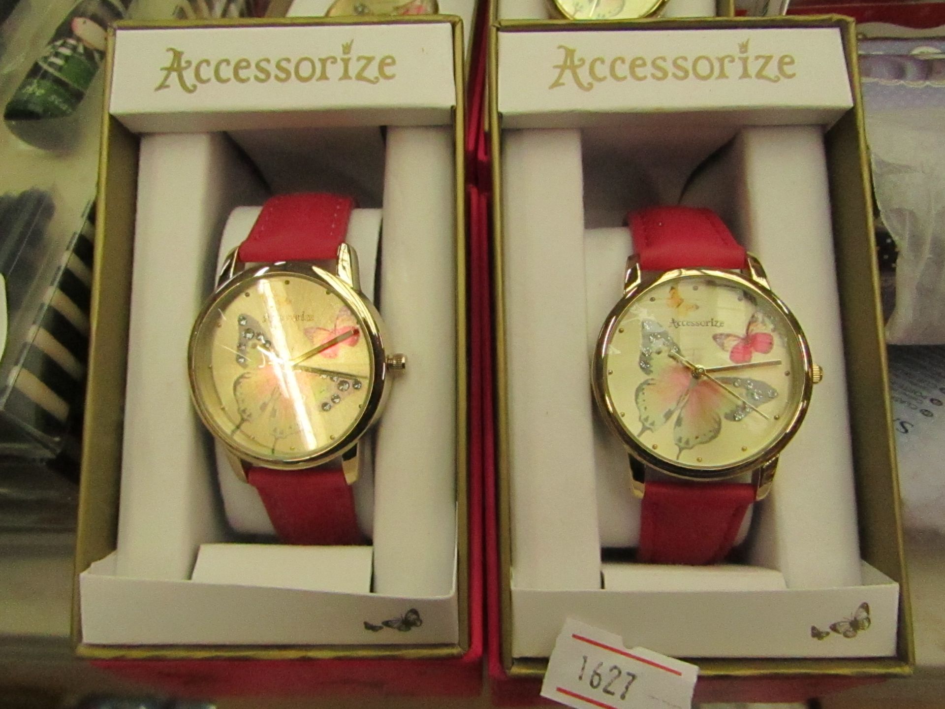 2 x Accessorize Butterfly Watches new & packaged (all ticking)