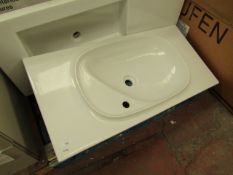 Roca Beyond 1010mm 1TH basin with no overflow, new and boxed.