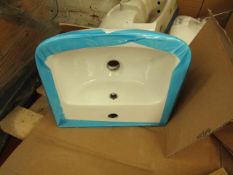 Roca Devine 400mm 1 tap hole basin, new#