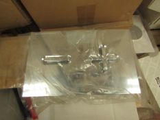 Roca PL6 dual chrome flush plate, new and boxed.