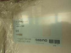 Tissino white towel radiator 1652 x 500, new and boxed.