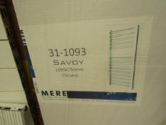 Mere Bathrooms 1690 x 750mm towel radiator, new and boxed.